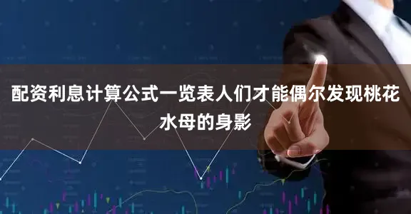 配资利息计算公式一览表人们才能偶尔发现桃花水母的身影